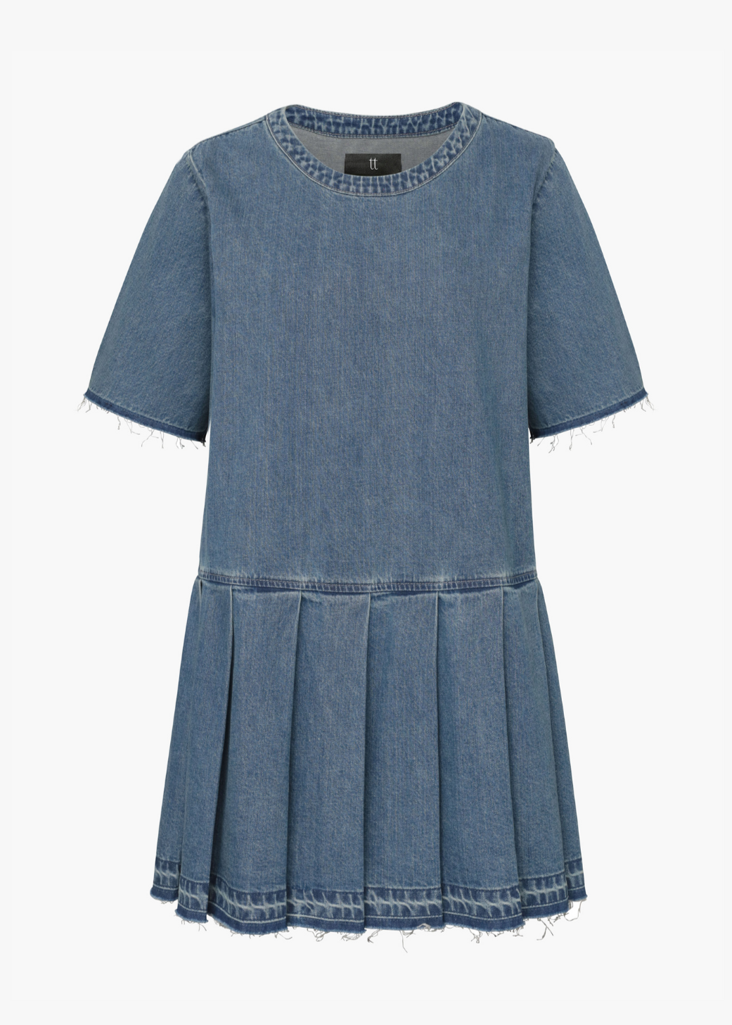 coco blue dresses Scoop Neck Dress in Blue Flora