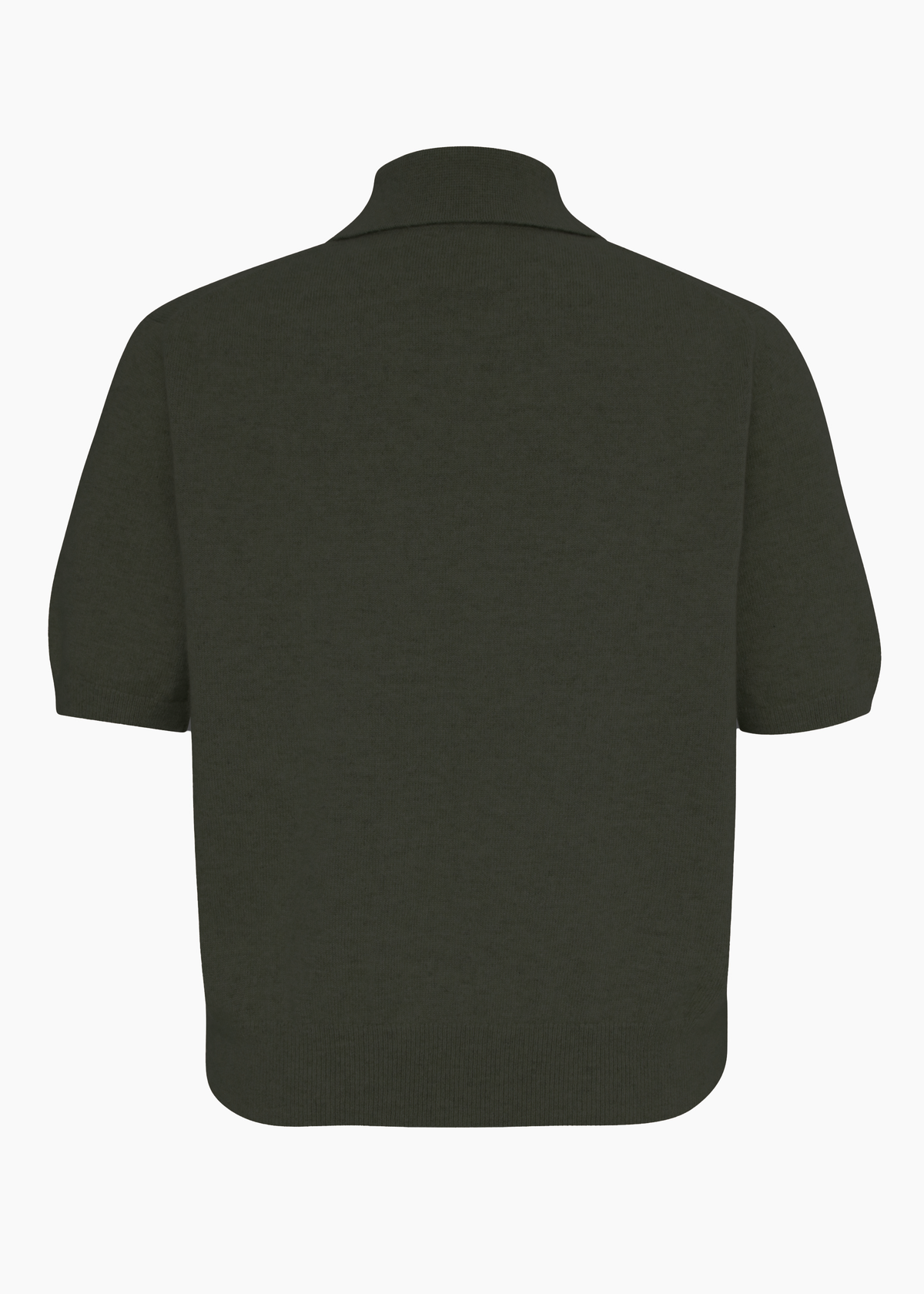 Black polo shirt on a white background