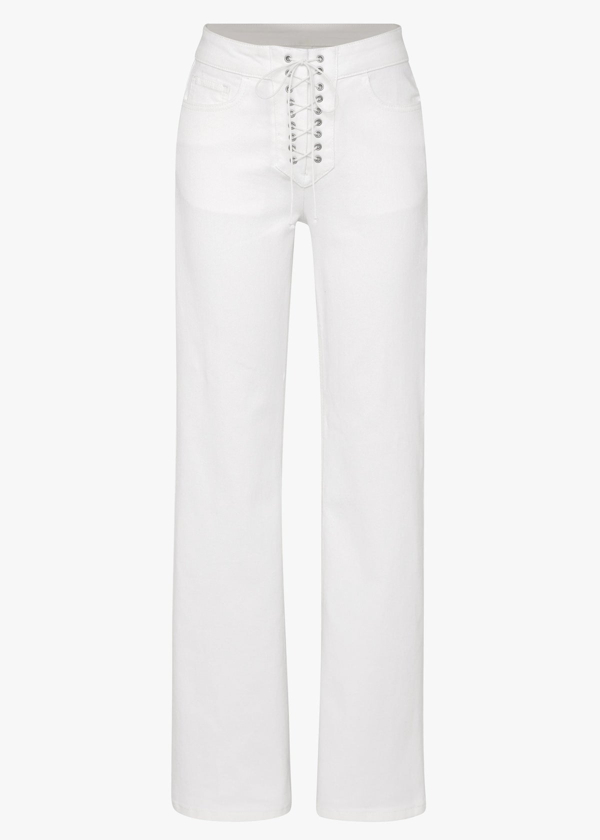 White pants on a white background