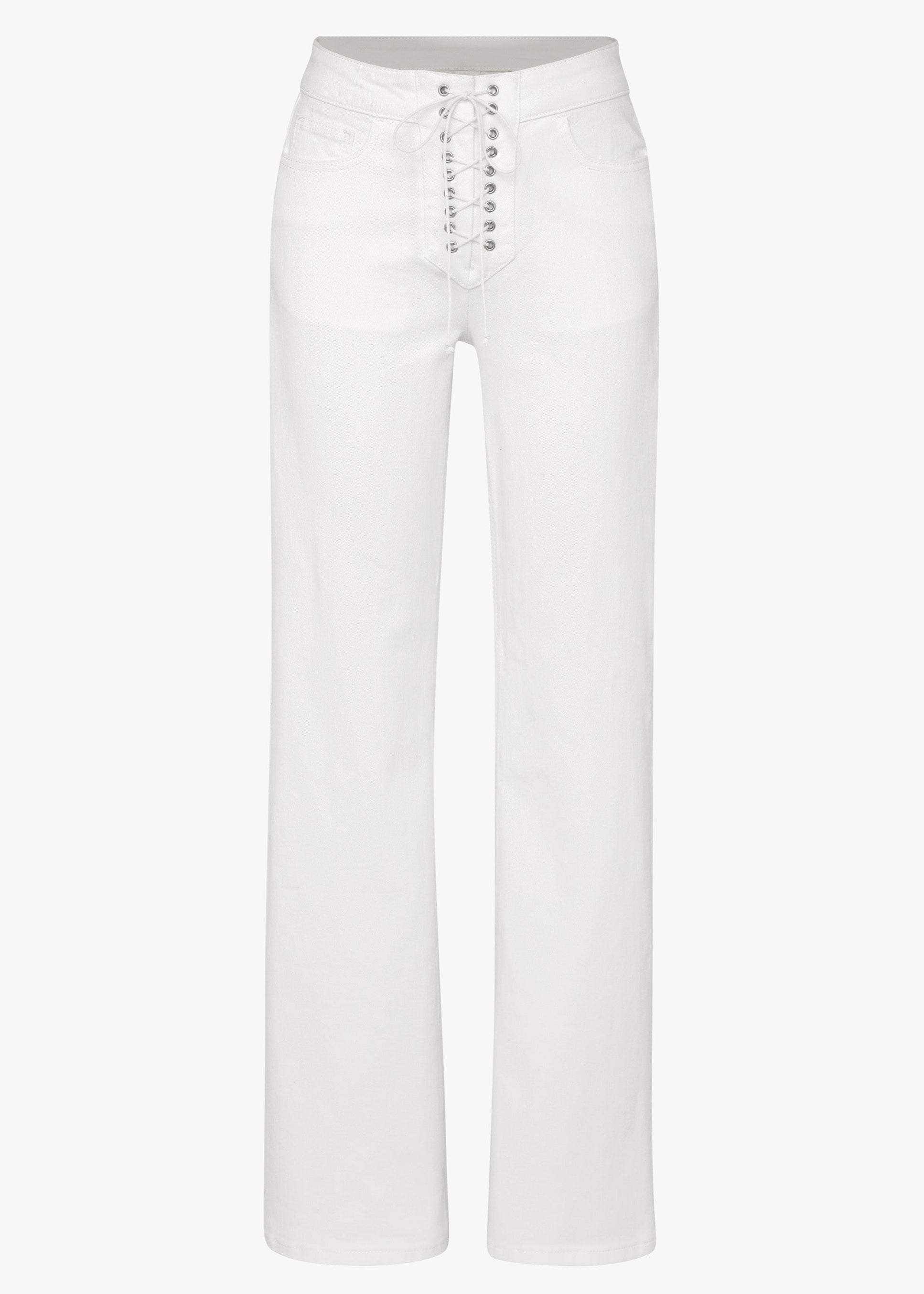 White pants on a white background