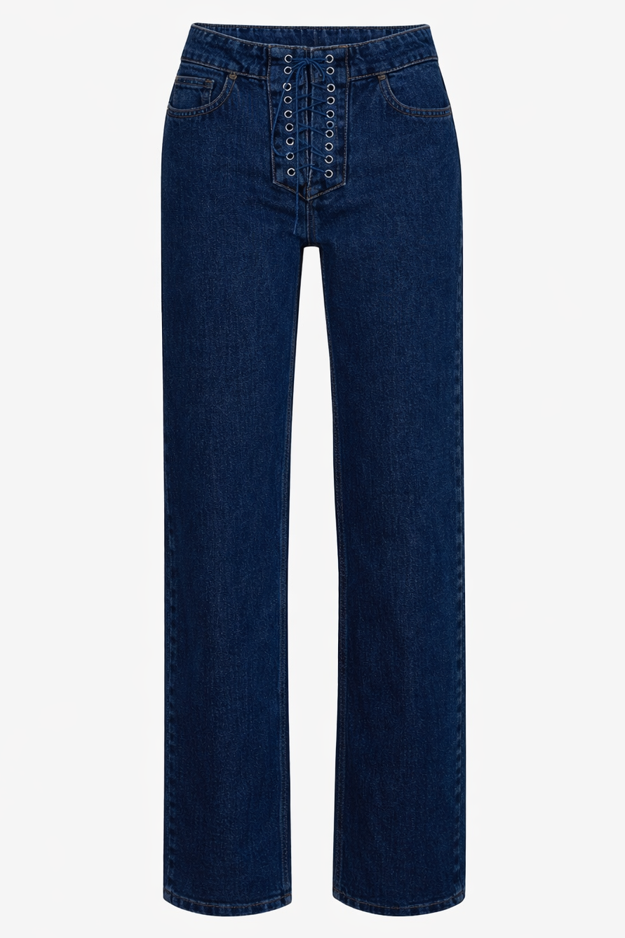 Blue jeans on a white background